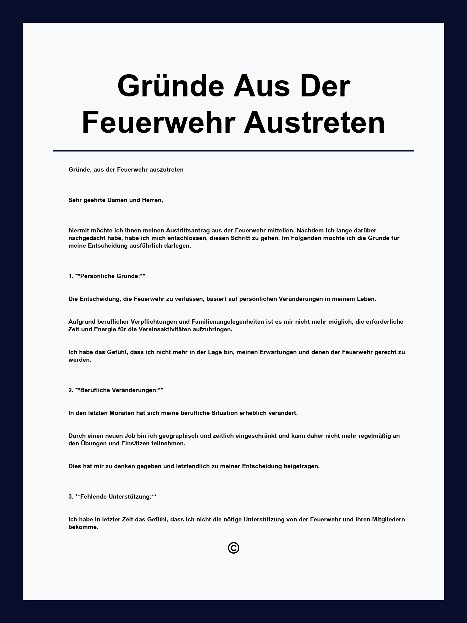 Gründe Aus Der Feuerwehr Austreten